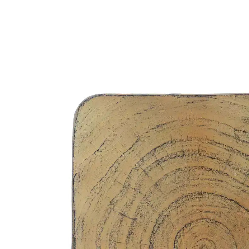 Table d'appoint d'extérieur en béton léger torsadée avec texture grain de bois