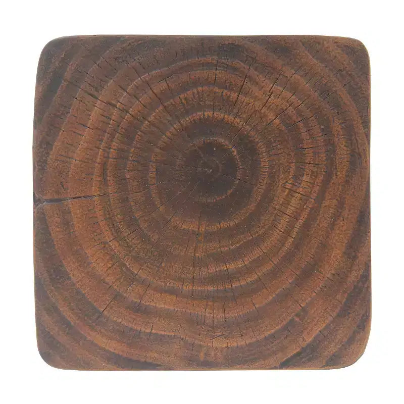 Table d'appoint d'extérieur en béton léger torsadée avec texture grain de bois