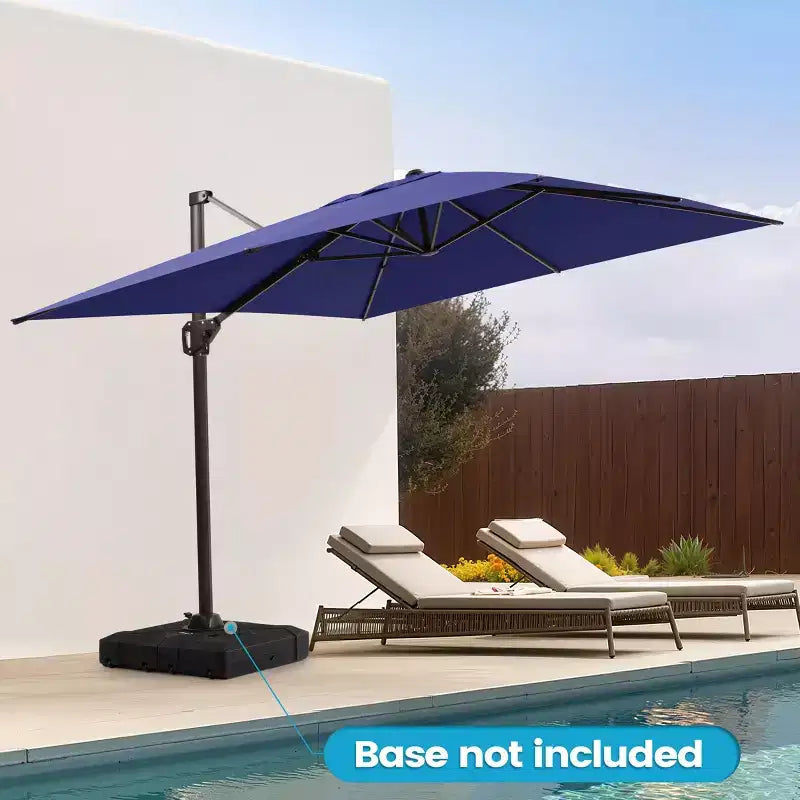 Parasol déporté inclinable et orientable pour extérieur