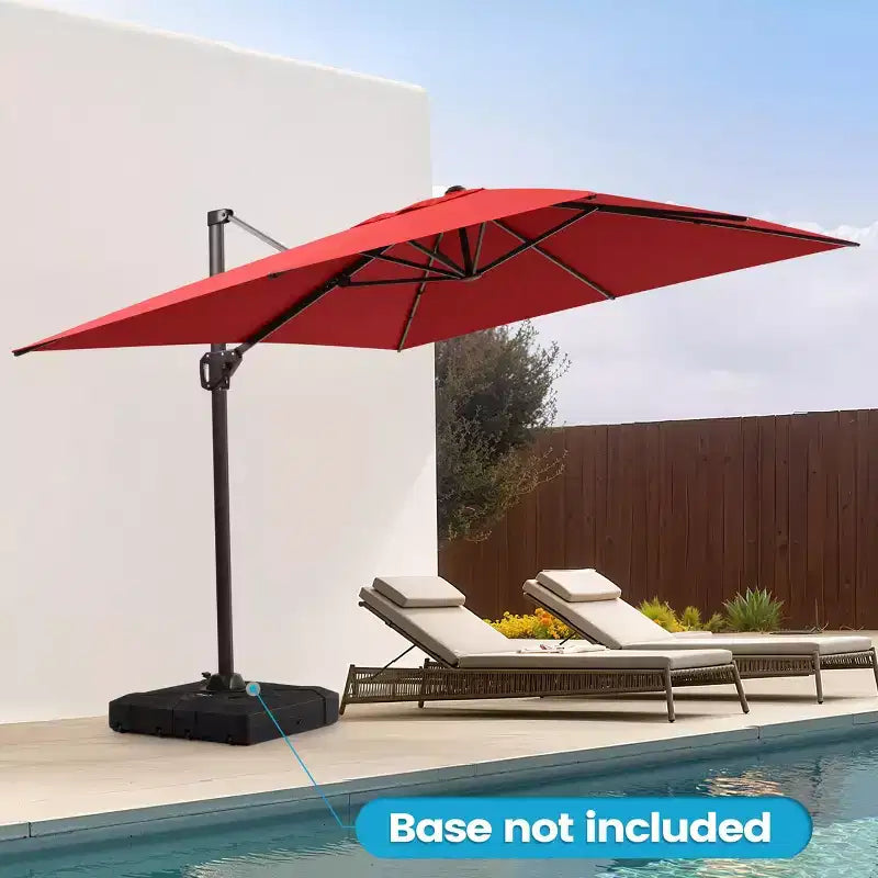 Parasol déporté inclinable et orientable pour extérieur