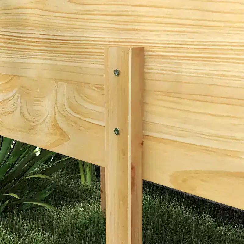 Kit de Carré Potager surélevé, Jardinière en Bois avec Pieds et Trous de Drainage Grande Capacité