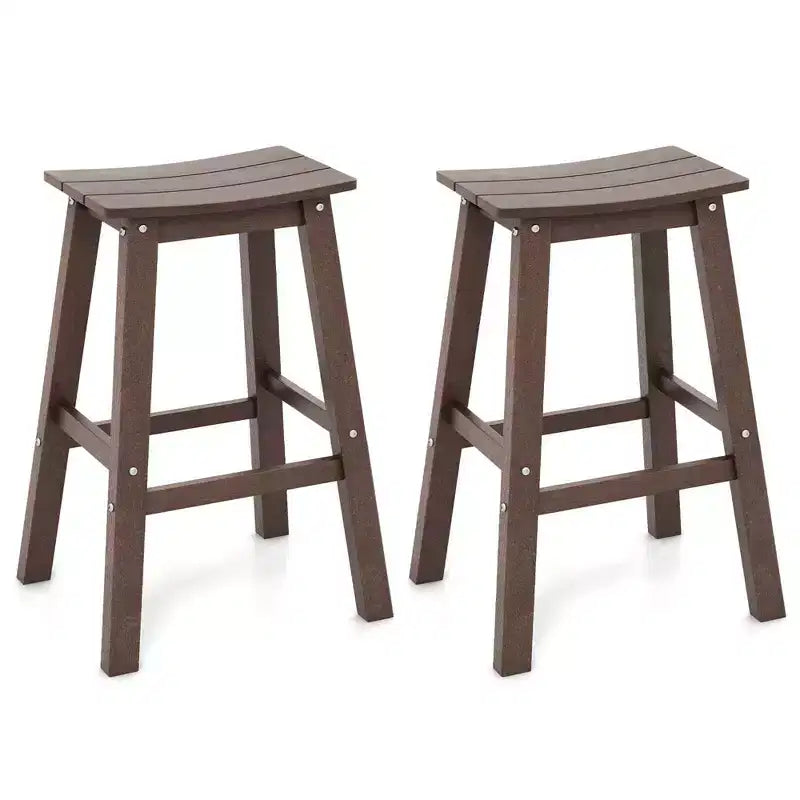 Tabouret de bar de patio avec siège incurvé et repose-pieds