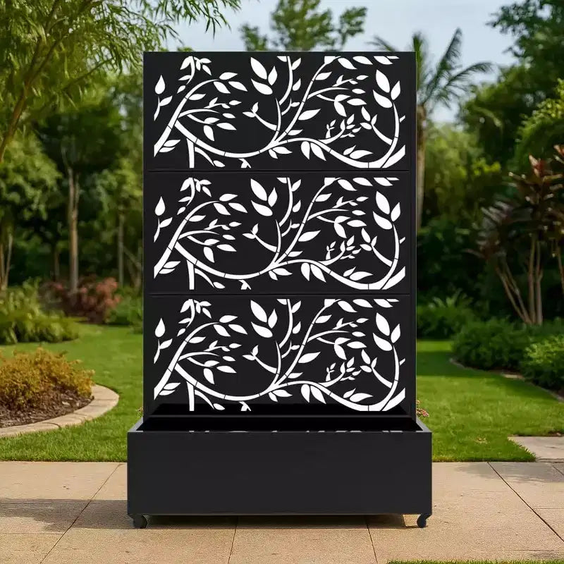 Jardinière avec brise-vue intégrée pour jardin extérieur et lit de culture surélevé