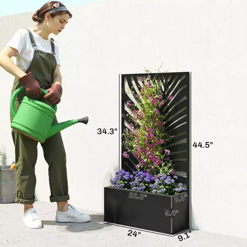 Carré de jardin en métal autoportant ou jardinière murale