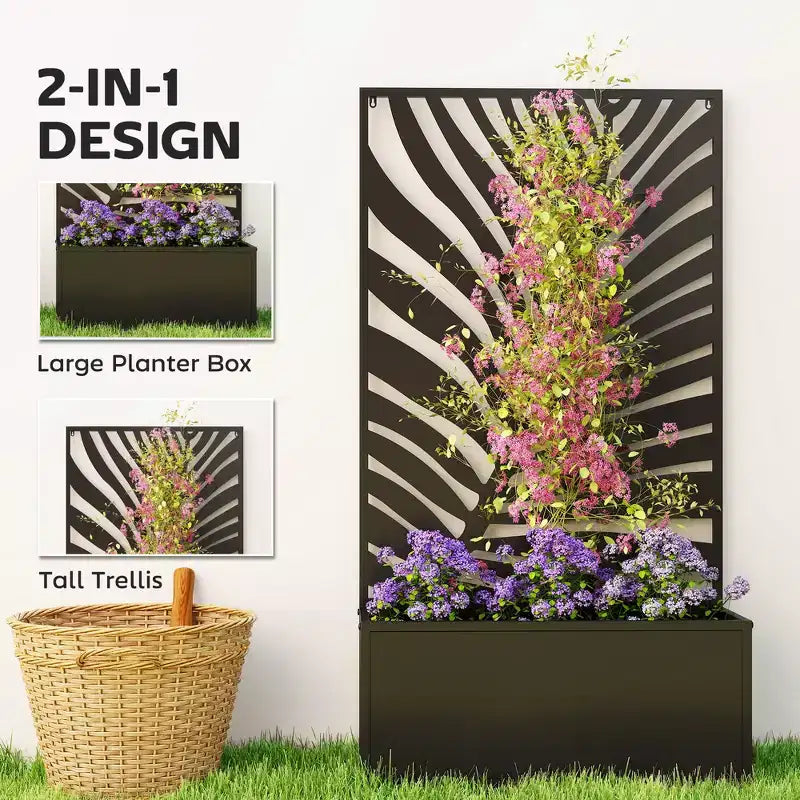 Carré de jardin en métal autoportant ou jardinière murale