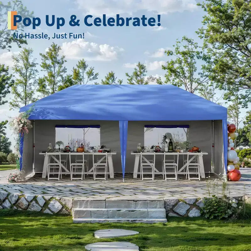 Tonnelle Pop-Up Robuste Tente Pavillon Extérieur Imperméable Murs