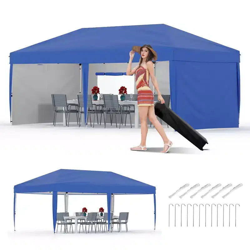 Tonnelle Pop-Up Robuste Tente Pavillon Extérieur Imperméable Murs