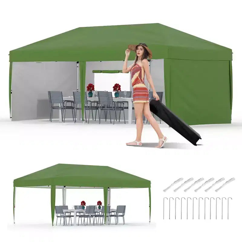 Tonnelle Pop-Up Robuste Tente Pavillon Extérieur Imperméable Murs