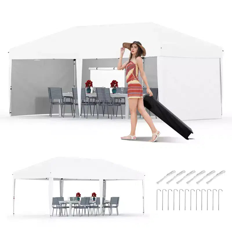Tonnelle Pop-Up Robuste Tente Pavillon Extérieur Imperméable Murs