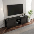 Meuble TV industriel avec 2 armoires de rangement et 4 étagères de rangement