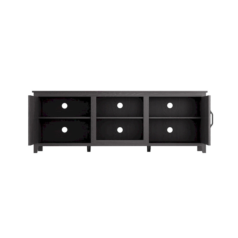 Meuble TV industriel avec 2 armoires de rangement et 4 étagères de rangement