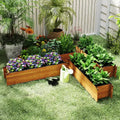 Jardinière surélevée rectangulaire en bois