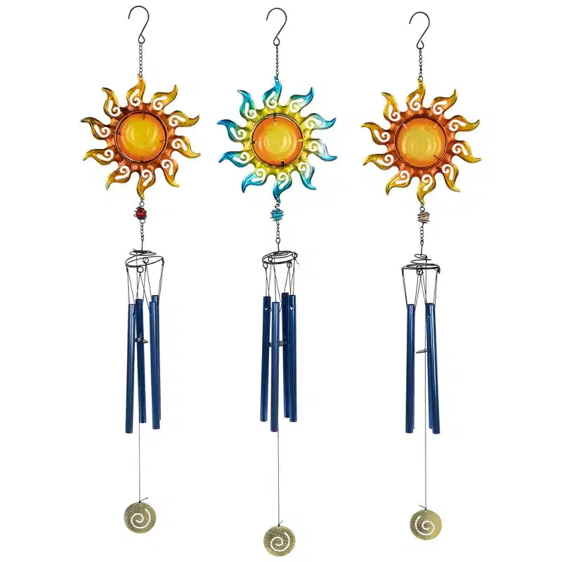Northlight Shining Suns Outdoor Garden Windchimes - 31.5 - Set of 3