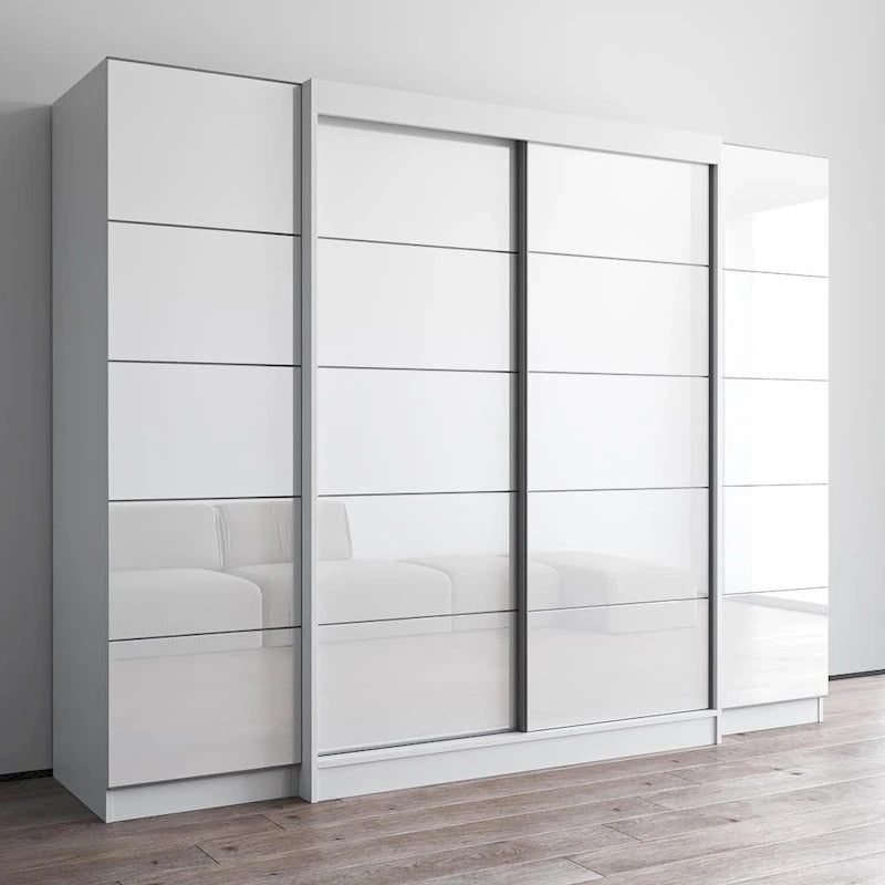 Armoire de rangement avec porte vitrée et finition mate