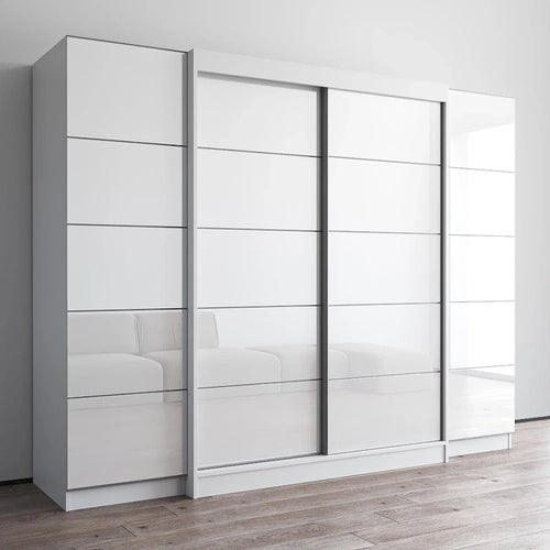 Armoire de rangement avec porte vitrée et finition mate