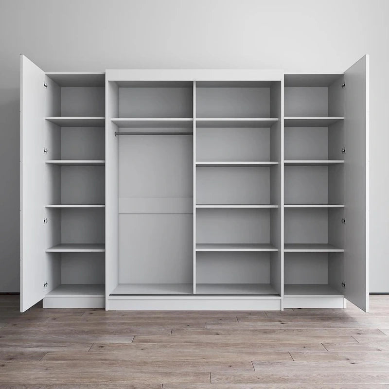 Armoire de rangement avec porte vitrée et finition mate