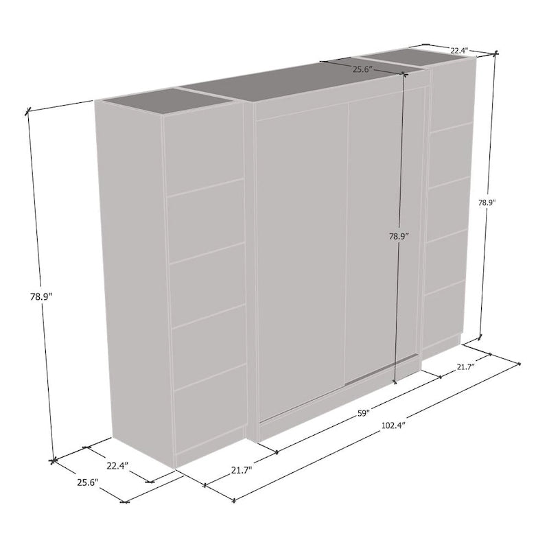 Armoire de rangement avec porte vitrée et finition mate
