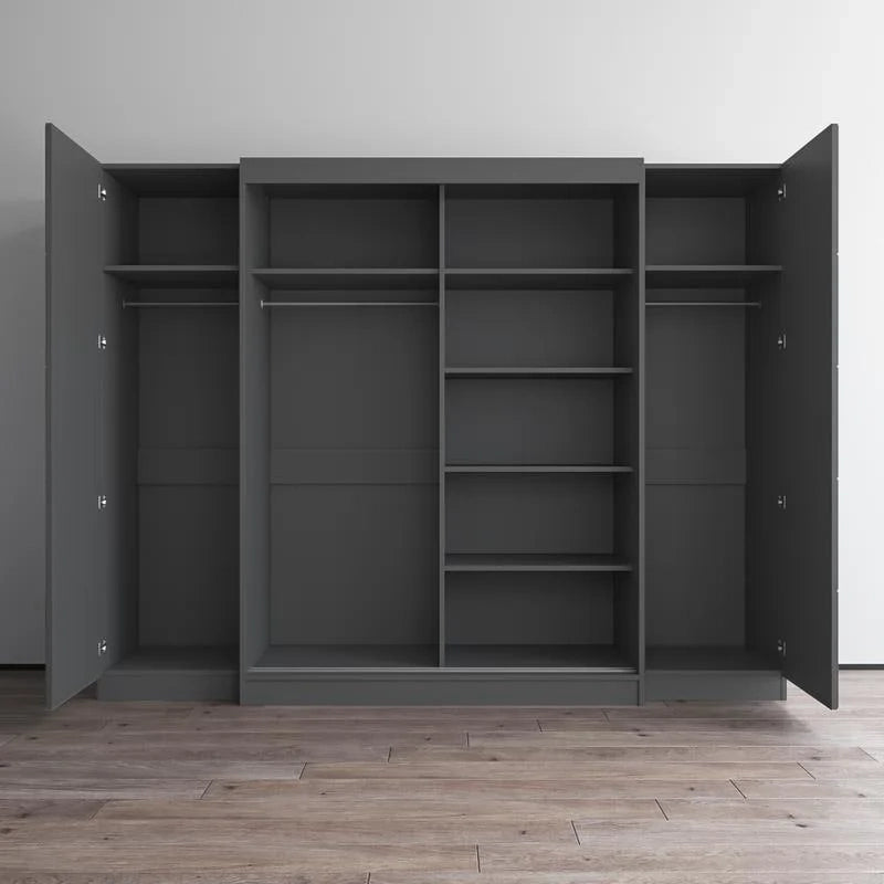 Armoire de rangement avec porte vitrée et finition mate