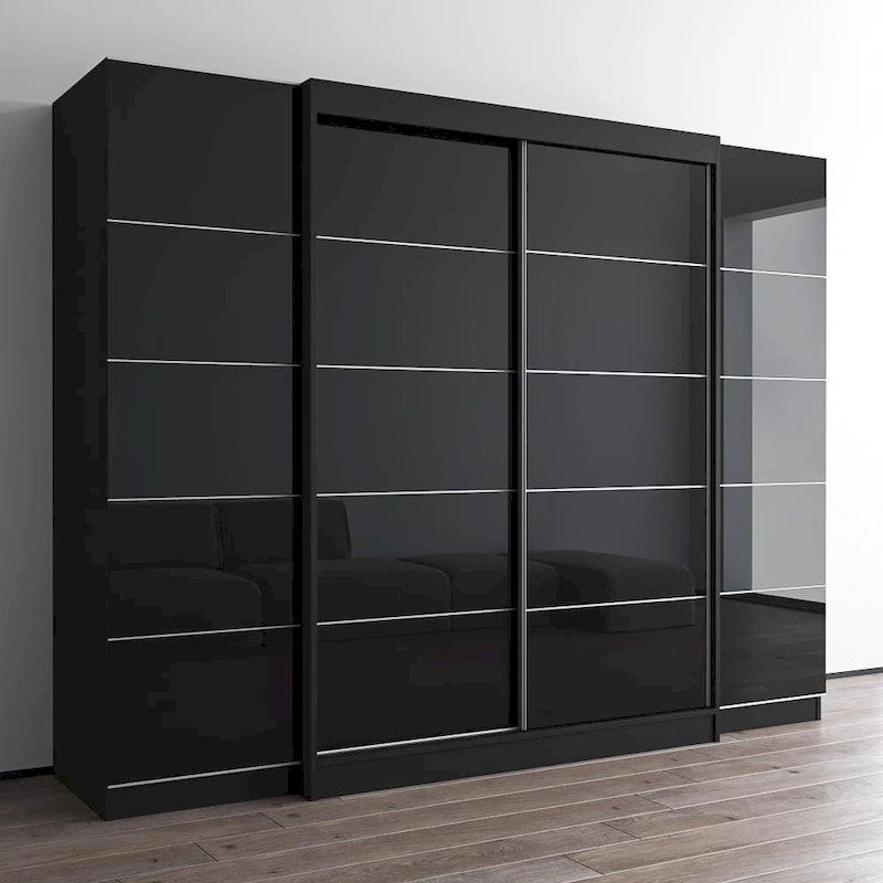 Armoire de rangement avec porte vitrée et finition mate