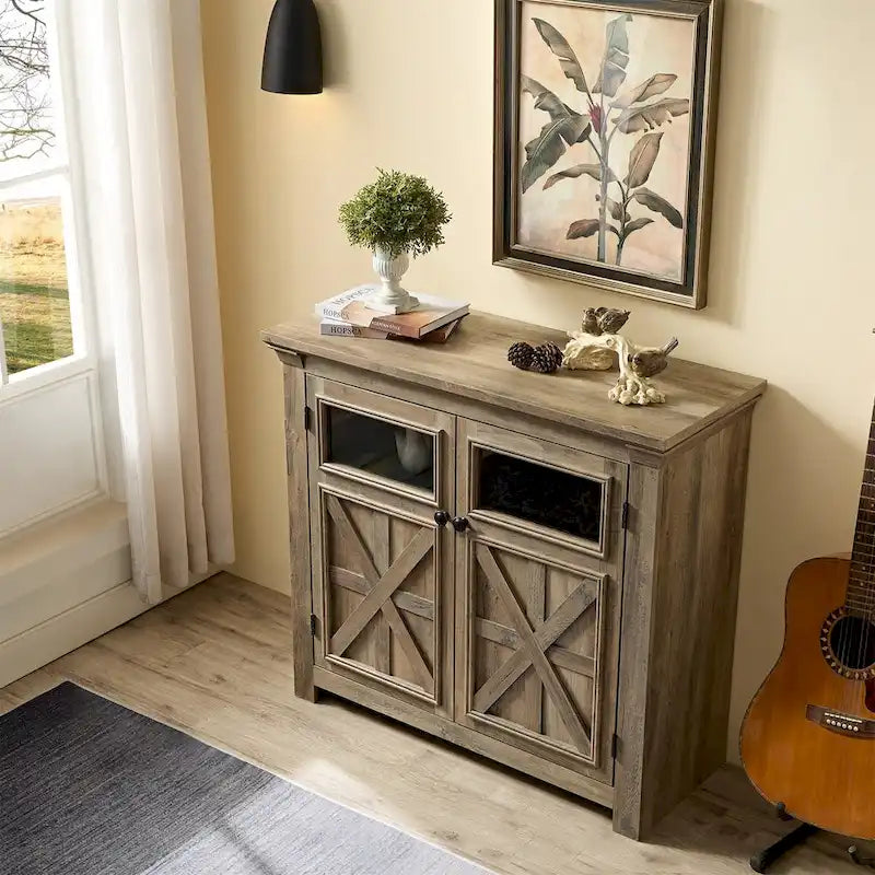 Meuble de rangement 2 portes grand buffet enfilade
