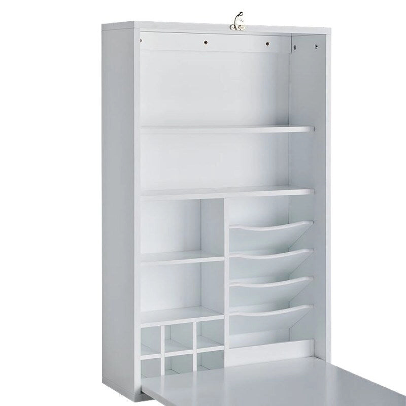 Meuble mural de bureau pliable avec tableau noir