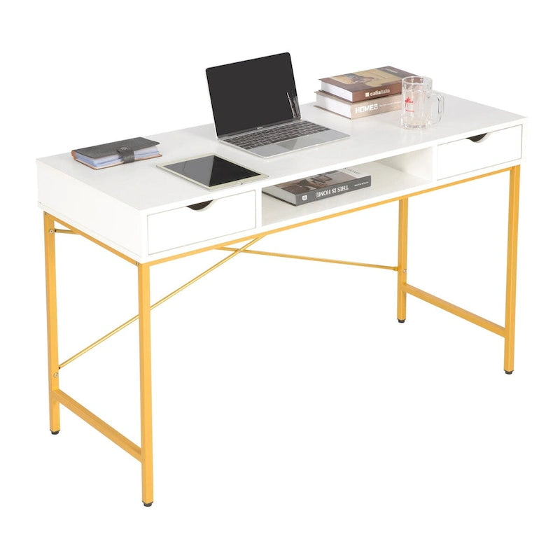 Bureau avec tiroirs, grand bureau contemporain