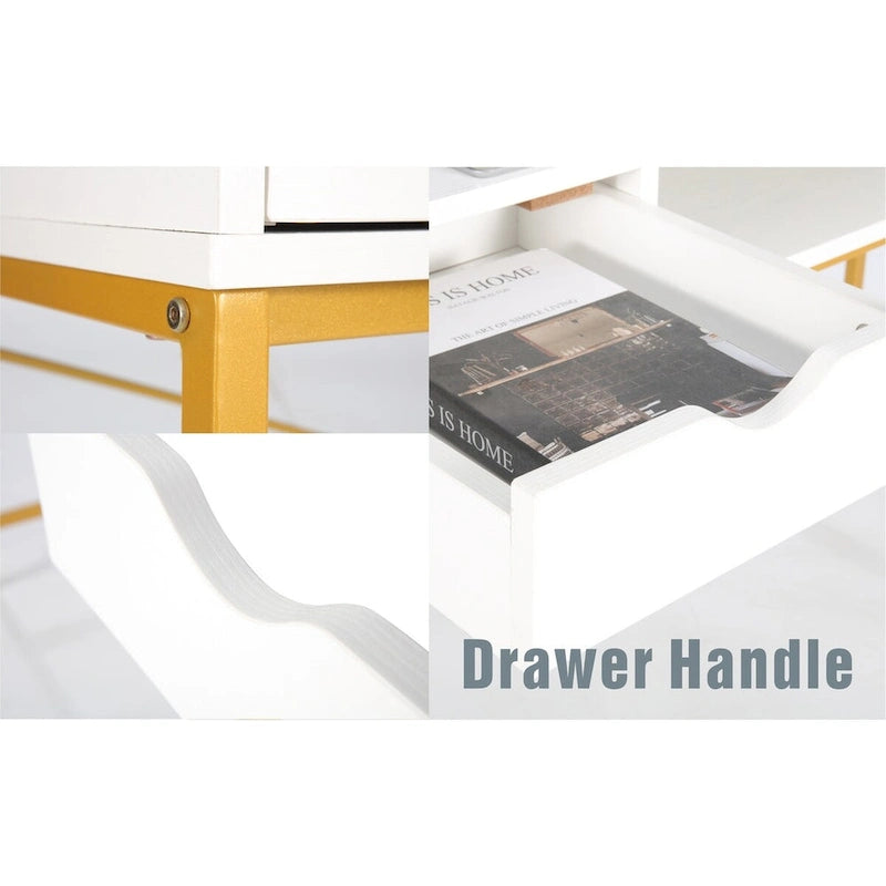 Bureau avec tiroirs, grand bureau contemporain