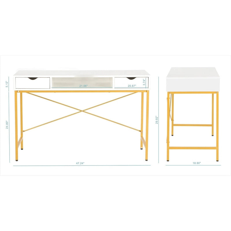 Bureau avec tiroirs, grand bureau contemporain