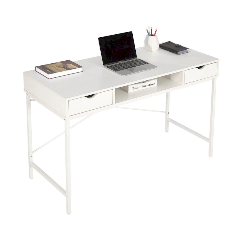 Bureau avec tiroirs, grand bureau contemporain