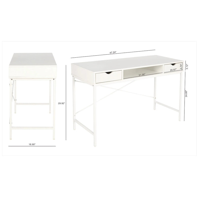 Bureau avec tiroirs, grand bureau contemporain