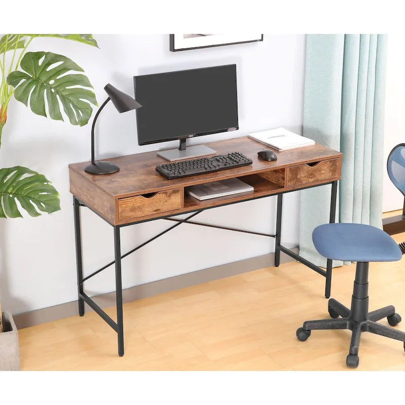 Bureau avec tiroirs, grand bureau contemporain