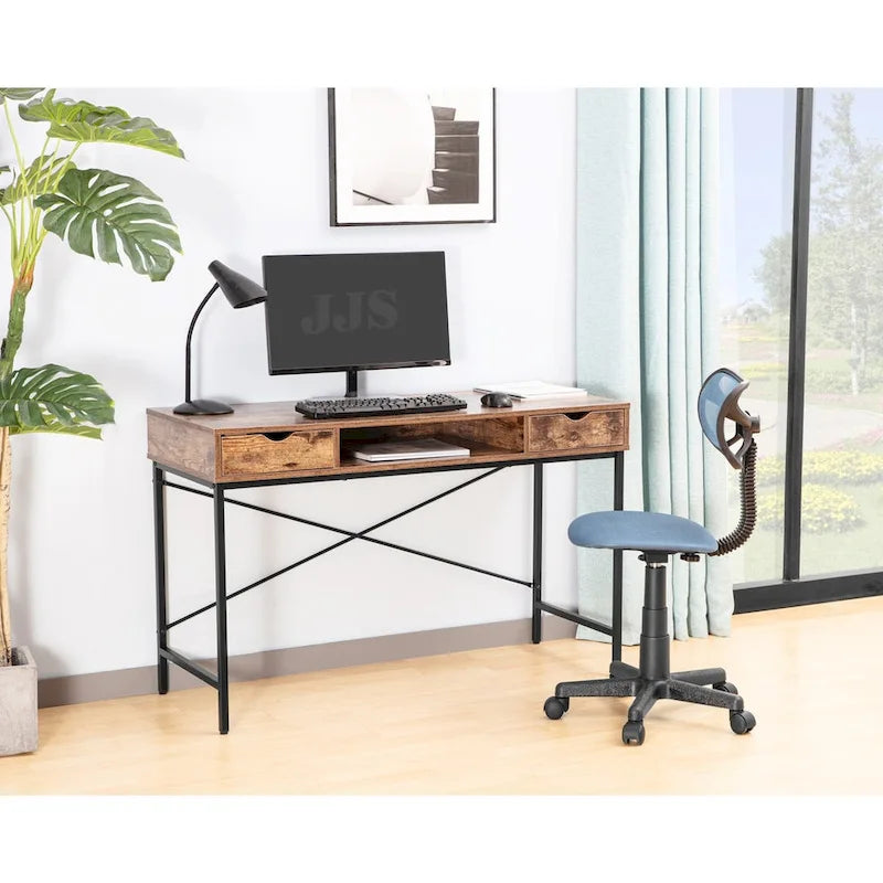 Bureau avec tiroirs, grand bureau contemporain