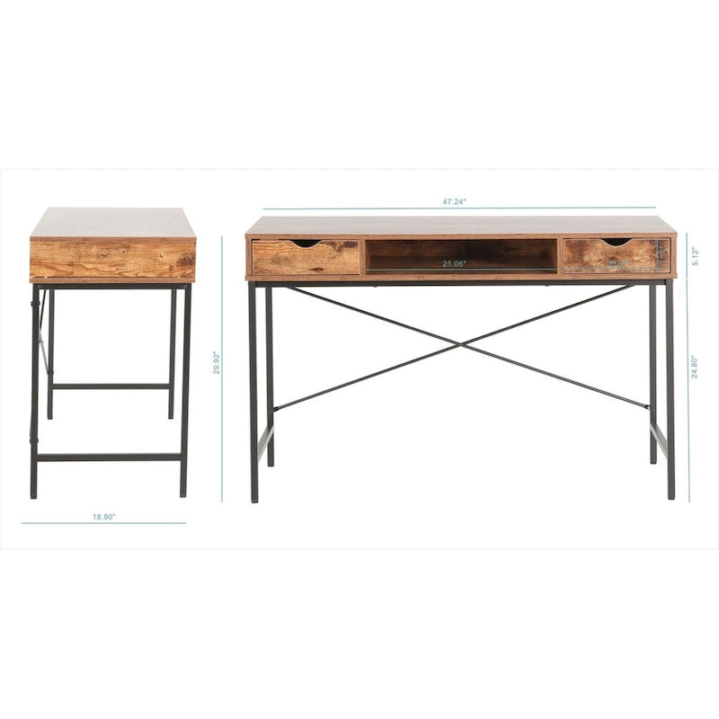 Bureau avec tiroirs, grand bureau contemporain