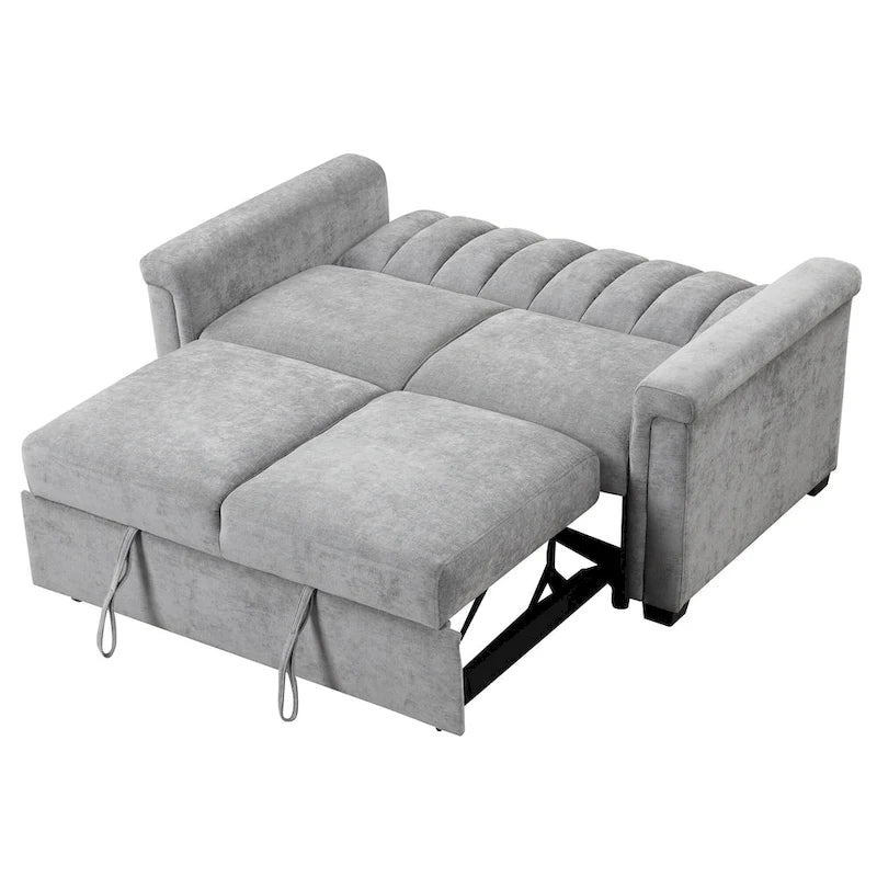 Canapé convertible capitonné avec couchage escamotable