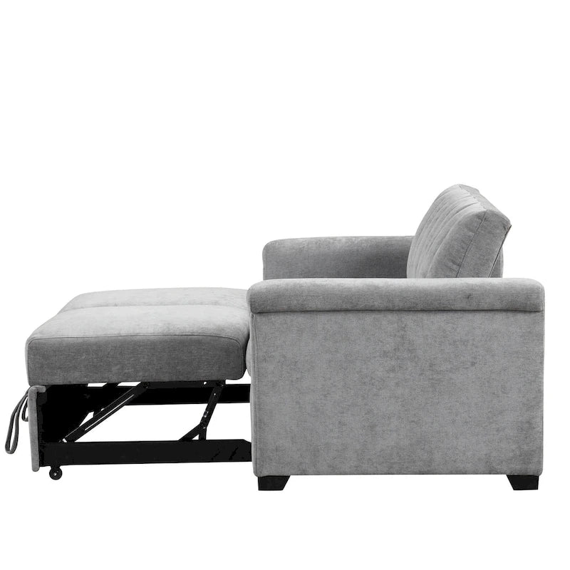 Canapé convertible capitonné avec couchage escamotable